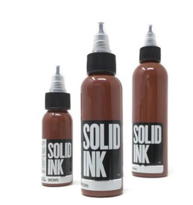 Colorant organique permanent pur de tatouage du colorant 30ML 60ML 120ML 260ML de maquillage d'encre solide de tatouage de Brown
