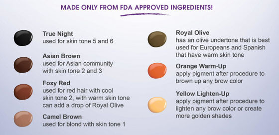 Colorant pur de Biotouch de tatouage/colorant 1/2 once Brown foncé Microblading