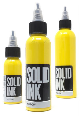Colorant organique non toxique jaune lumineux de tatouage d'encre de tatouage de 120ML 260ML