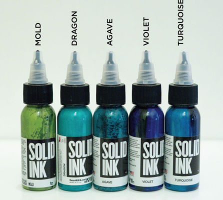 Les couleurs non dangereuses tatouent le colorant d'encre 30ML solide 60ML avec de la glycérine