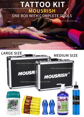 Taille moyenne d'outils complets de Kit Mousrish One Box With de tatouage et boîte de grande taille de tatouage