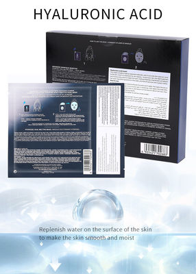 Peau serrée de hydrater d'acide hyaluronique facial matériel pur du masque 7pcs