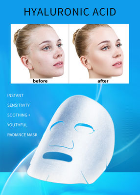 Peau serrée de hydrater d'acide hyaluronique facial matériel pur du masque 7pcs